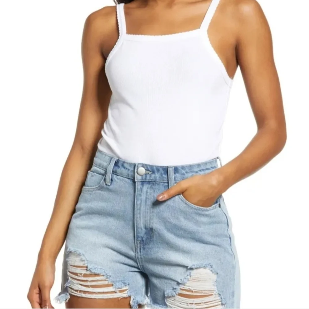 White Ribbed Bodysuit - Picture 4 of 4